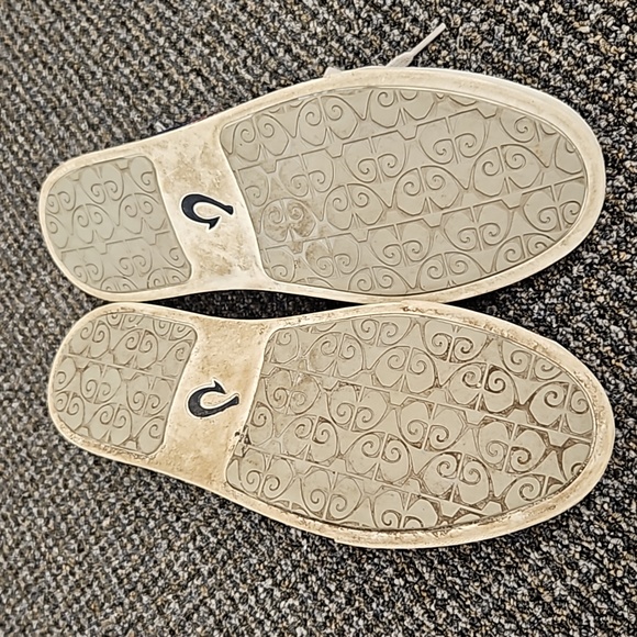 OluKai Women's Low-Top Sneakers - Tan, Blue, Black Leopard Print - Picture 7 of 7